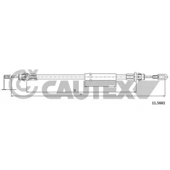 Tirette à câble, frein de stationnement CAUTEX 761447