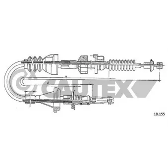 Tirette à câble, commande d'embrayage CAUTEX 761498
