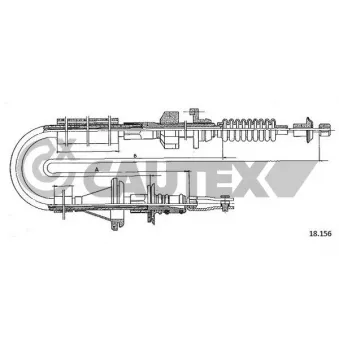 Tirette à câble, commande d'embrayage CAUTEX 761502