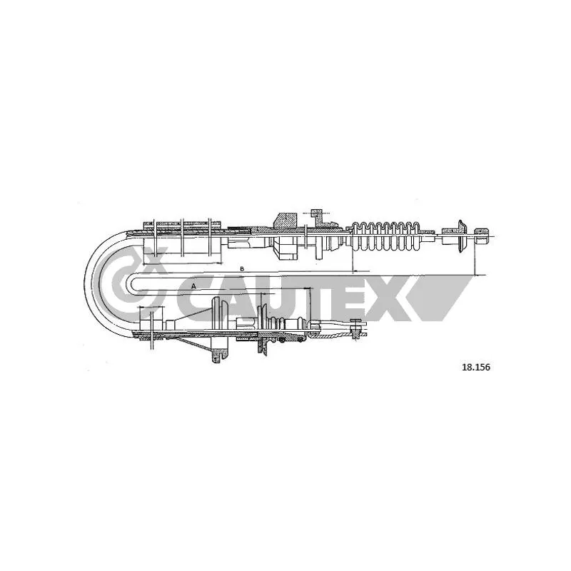 Tirette à câble, commande d'embrayage CAUTEX 761502