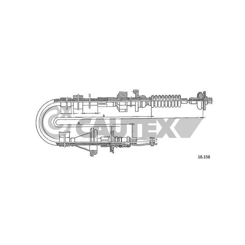 Tirette à câble, commande d'embrayage CAUTEX 761504