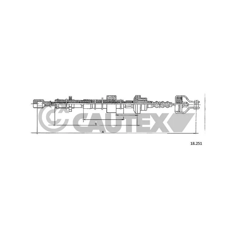 Tirette à câble, commande d'embrayage CAUTEX 761540