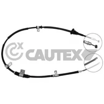 Tirette à câble, frein de stationnement CAUTEX 761545