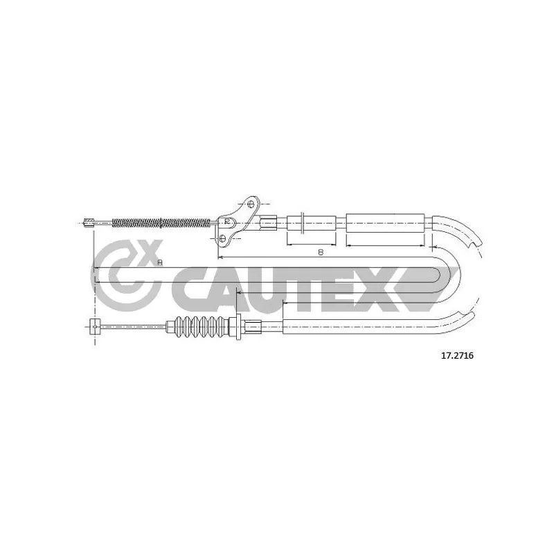 Tirette à câble, frein de stationnement CAUTEX 761580