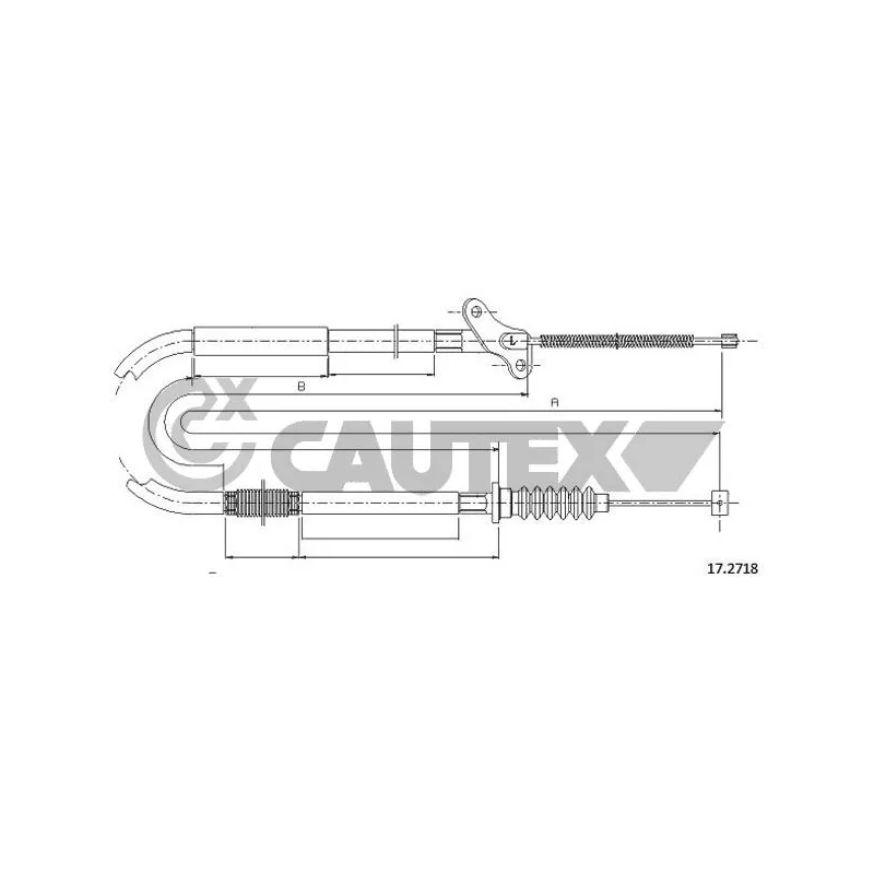 Tirette à câble, frein de stationnement CAUTEX 761581
