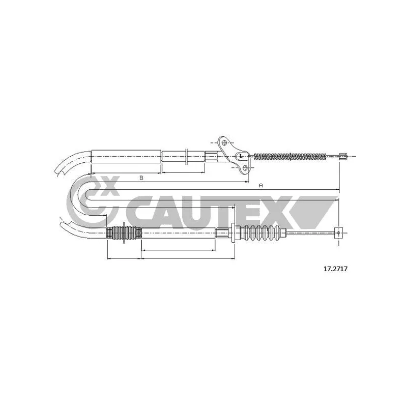 Tirette à câble, frein de stationnement CAUTEX 761583