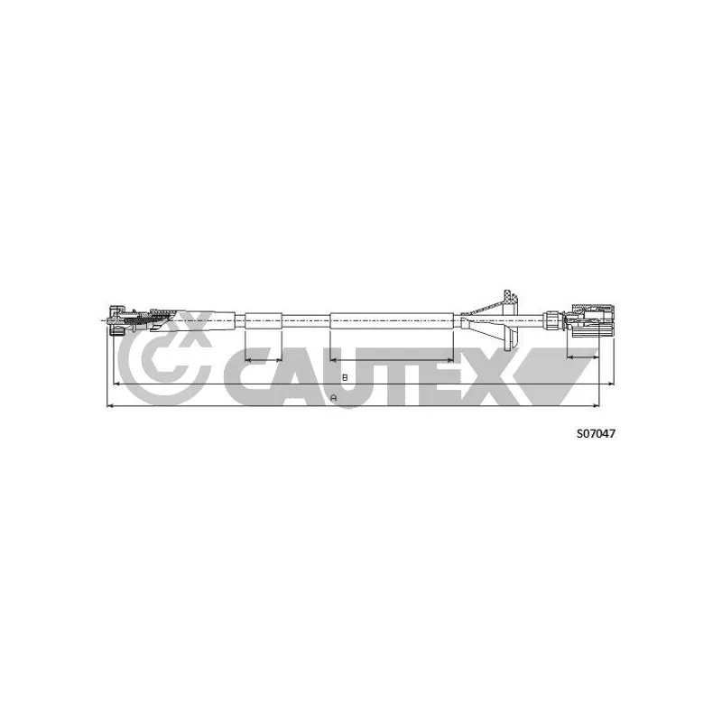 Câble flexible de commande de compteur CAUTEX 761639