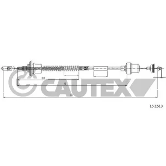 Tirette à câble, commande d'embrayage CAUTEX 761703