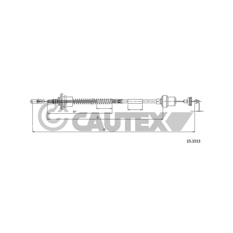 Tirette à câble, commande d'embrayage CAUTEX 761703
