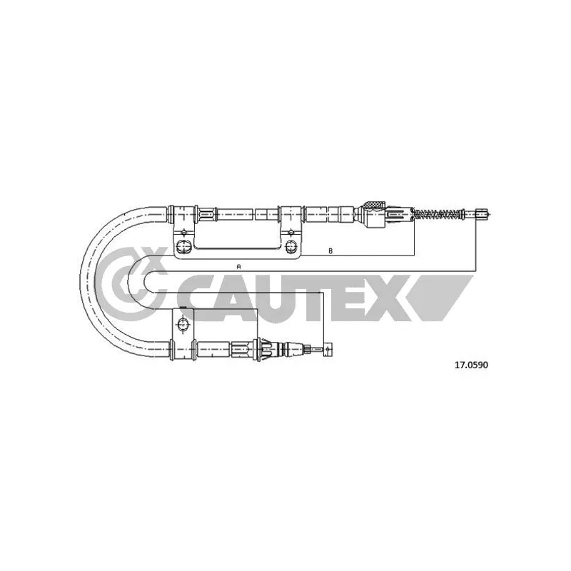 Tirette à câble, frein de stationnement CAUTEX 761756