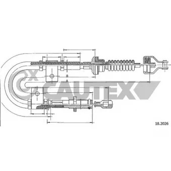 Tirette à câble, commande d'embrayage CAUTEX 761785