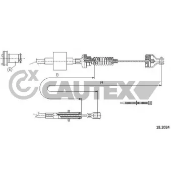 Tirette à câble, commande d'embrayage CAUTEX 761786