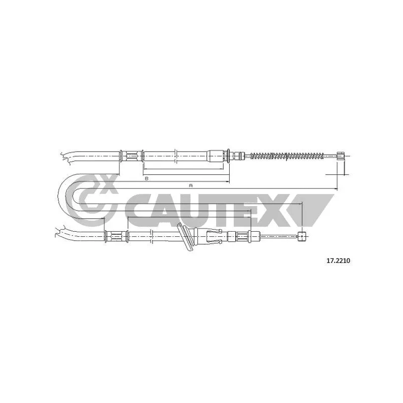 Tirette à câble, frein de stationnement CAUTEX 761801