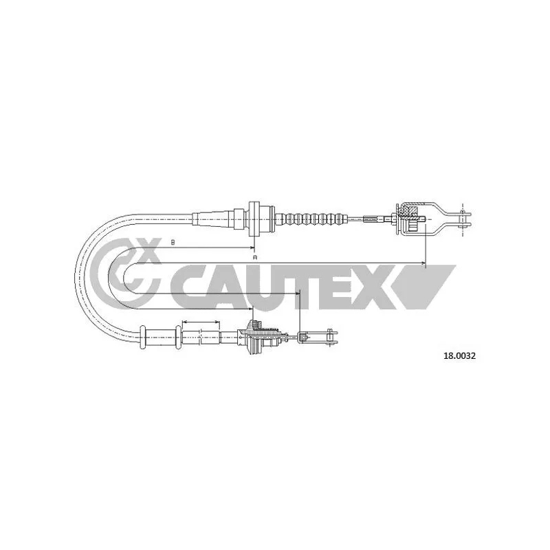 Tirette à câble, commande d'embrayage CAUTEX 761825