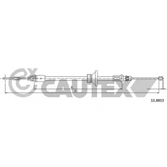 Tirette à câble, frein de stationnement CAUTEX 761879