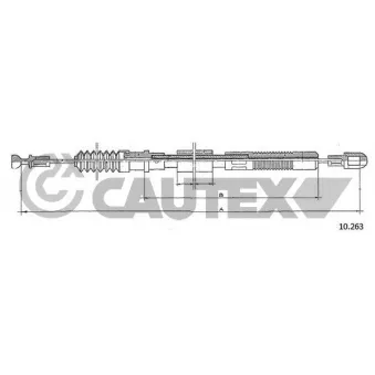 Tirette à câble, commande d'embrayage CAUTEX 761895