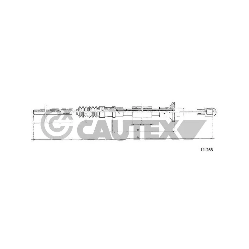 Tirette à câble, commande d'embrayage CAUTEX 761905
