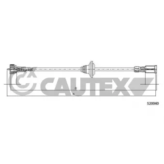 Câble flexible de commande de compteur CAUTEX 761948