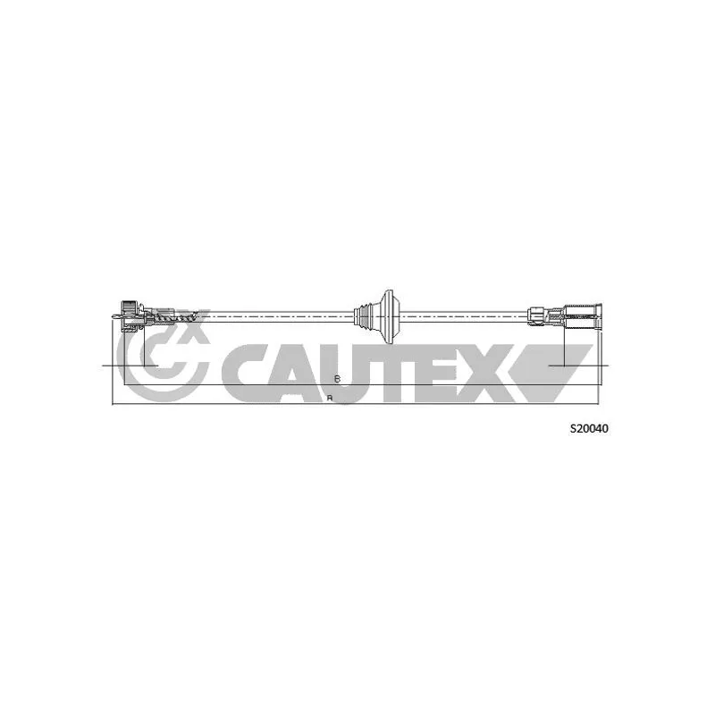 Câble flexible de commande de compteur CAUTEX 761948