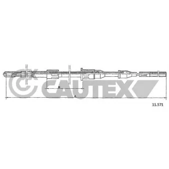 Tirette à câble, frein de stationnement CAUTEX 761964