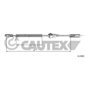 Tirette à câble, frein de stationnement CAUTEX 762025