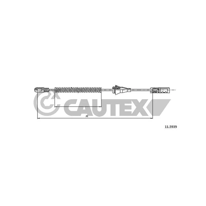 Tirette à câble, frein de stationnement CAUTEX 762025