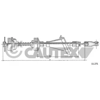 Tirette à câble, commande d'embrayage CAUTEX 762092
