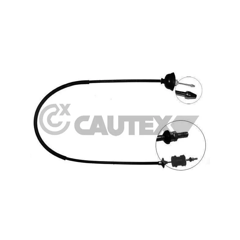 Tirette à câble, commande d'embrayage CAUTEX 762101