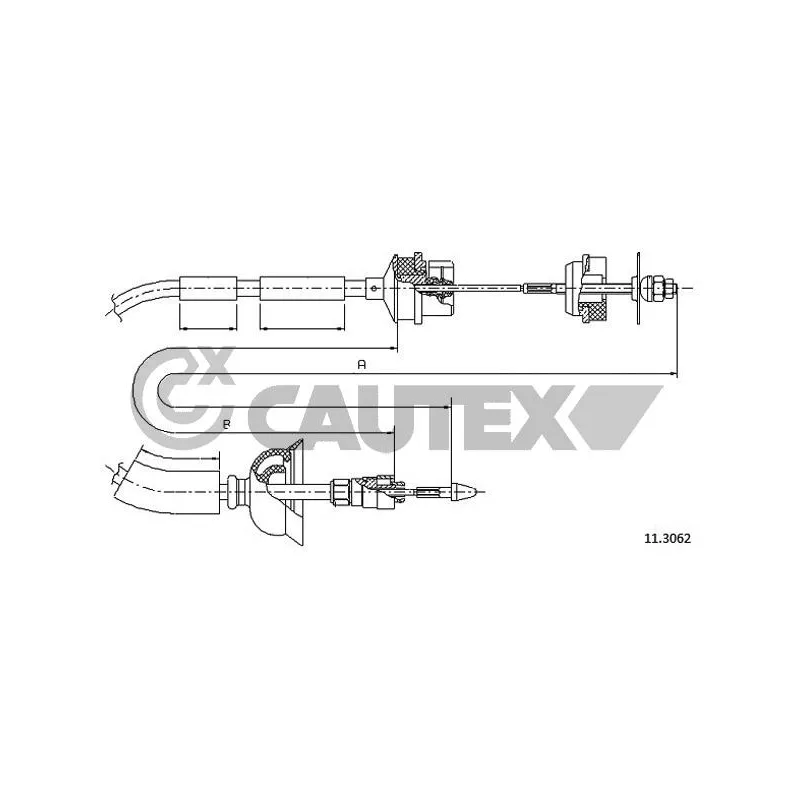 Tirette à câble, commande d'embrayage CAUTEX 762107