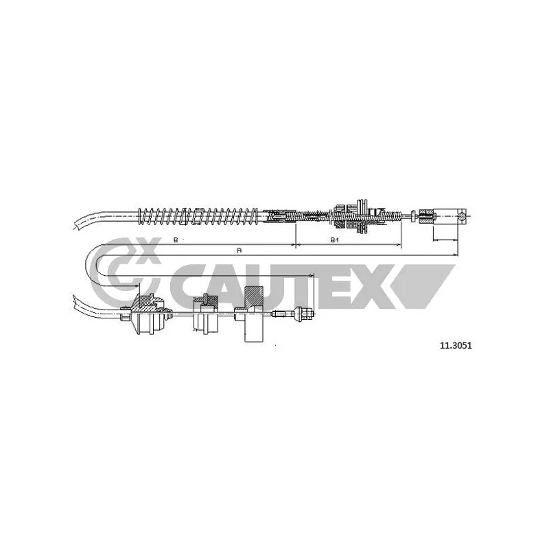 Tirette à câble, commande d'embrayage CAUTEX 762118