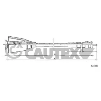 Câble flexible de commande de compteur CAUTEX 762147