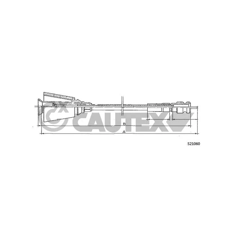 Câble flexible de commande de compteur CAUTEX 762147