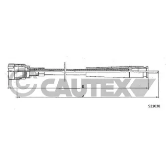 Câble flexible de commande de compteur CAUTEX 762157