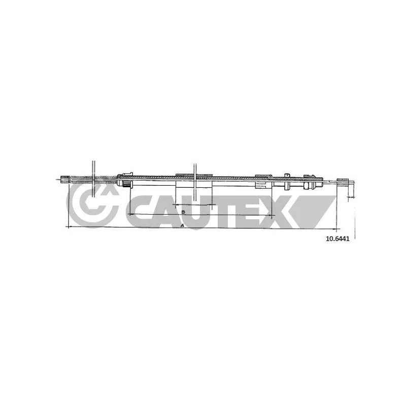 Tirette à câble, frein de stationnement CAUTEX 762204