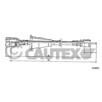 Câble flexible de commande de compteur CAUTEX 762334