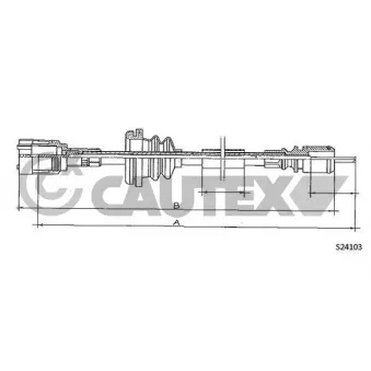 Câble flexible de commande de compteur CAUTEX 762338