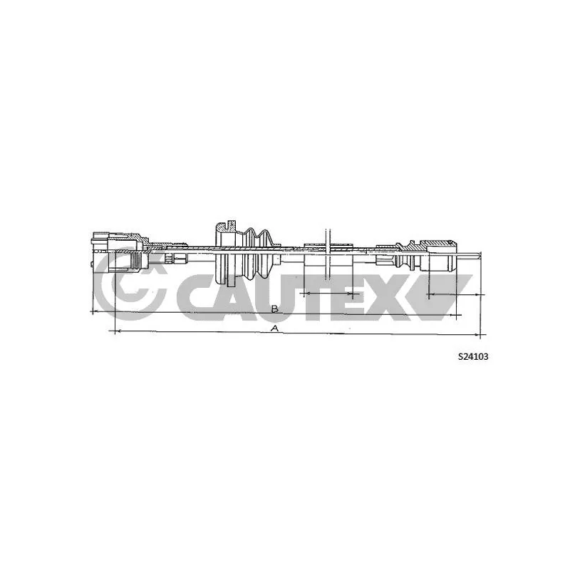 Câble flexible de commande de compteur CAUTEX 762338