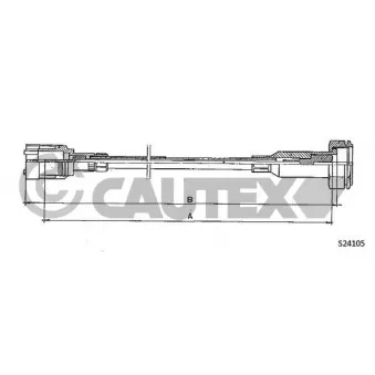 Câble flexible de commande de compteur CAUTEX 762340