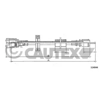 Câble flexible de commande de compteur CAUTEX 762346
