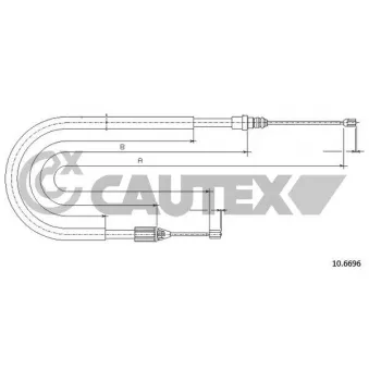 Tirette à câble, frein de stationnement CAUTEX 762418