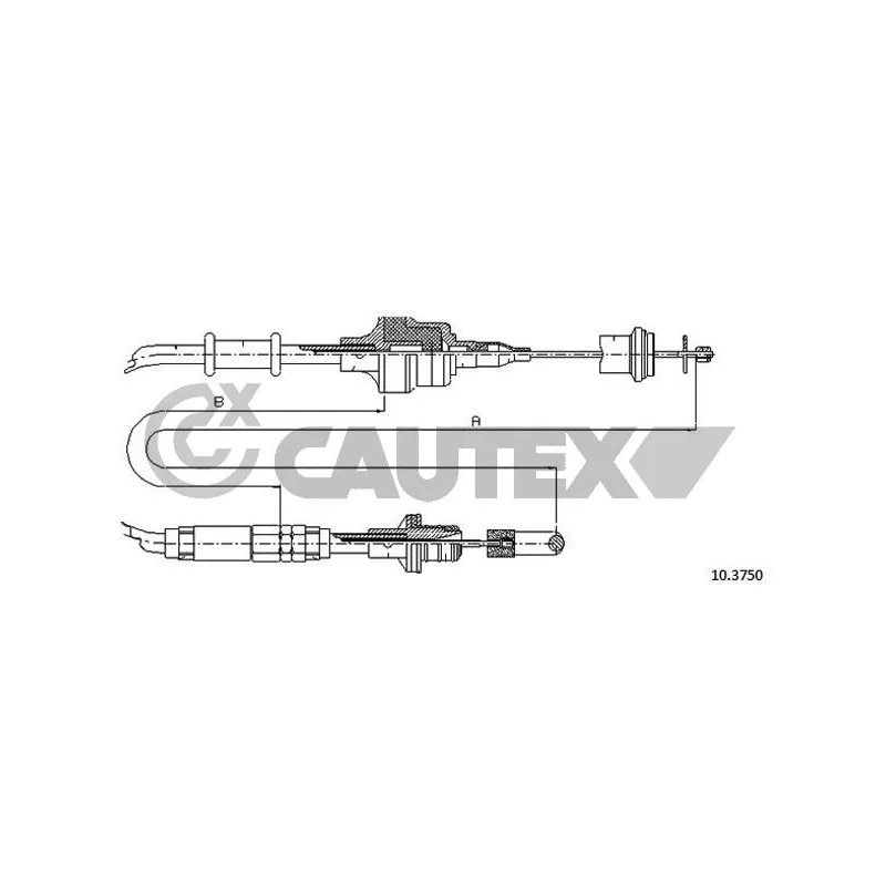 Tirette à câble, commande d'embrayage CAUTEX 762539