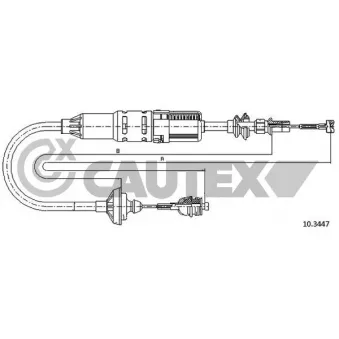 Tirette à câble, commande d'embrayage CAUTEX 762564