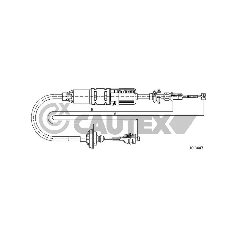 Tirette à câble, commande d'embrayage CAUTEX 762564