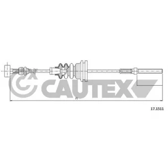 Tirette à câble, frein de stationnement CAUTEX 762805