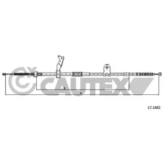Tirette à câble, frein de stationnement CAUTEX 762837