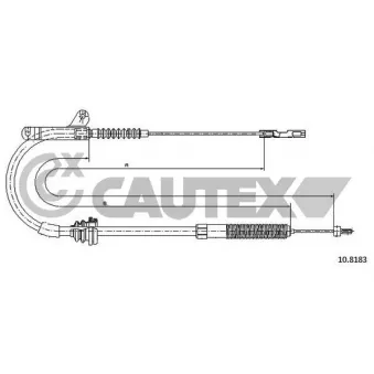 Tirette à câble, frein de stationnement CAUTEX 762878