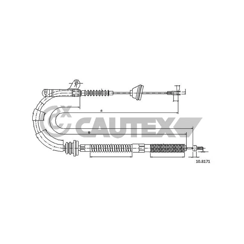 Tirette à câble, frein de stationnement CAUTEX 762882