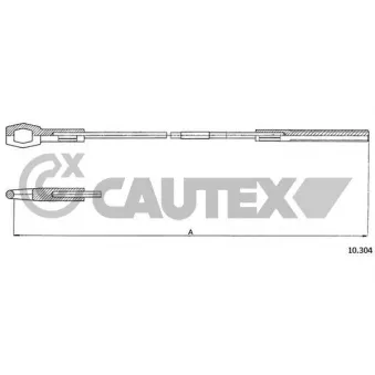 Tirette à câble, commande d'embrayage CAUTEX 762909