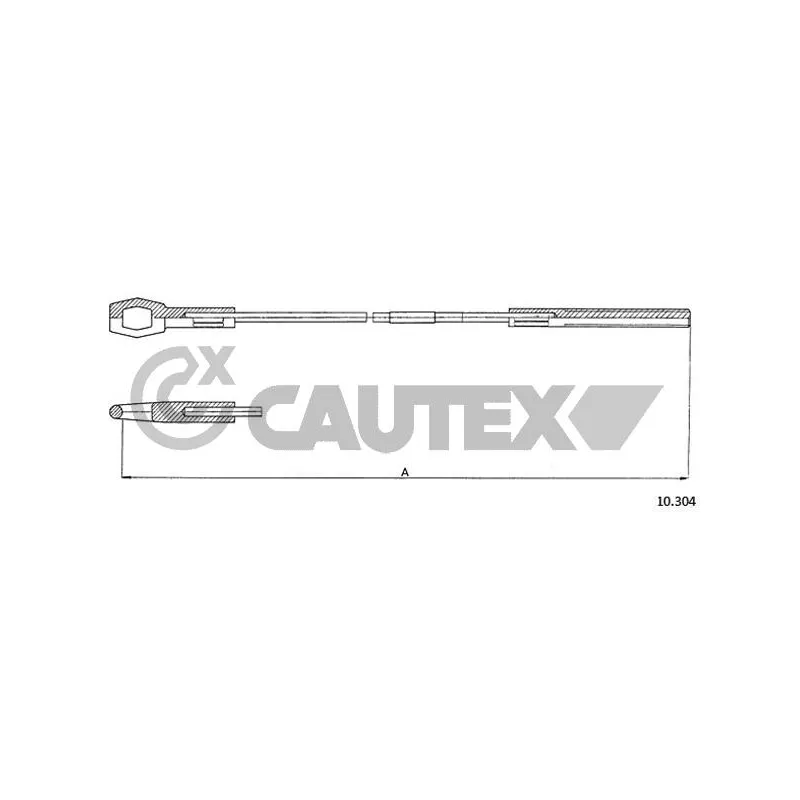 Tirette à câble, commande d'embrayage CAUTEX 762909