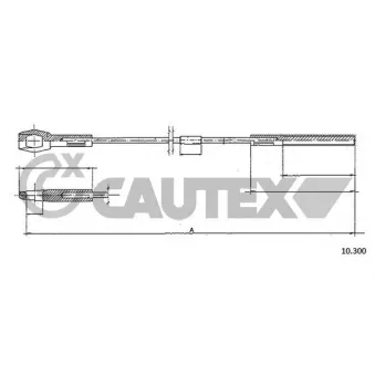 Tirette à câble, commande d'embrayage CAUTEX 762910